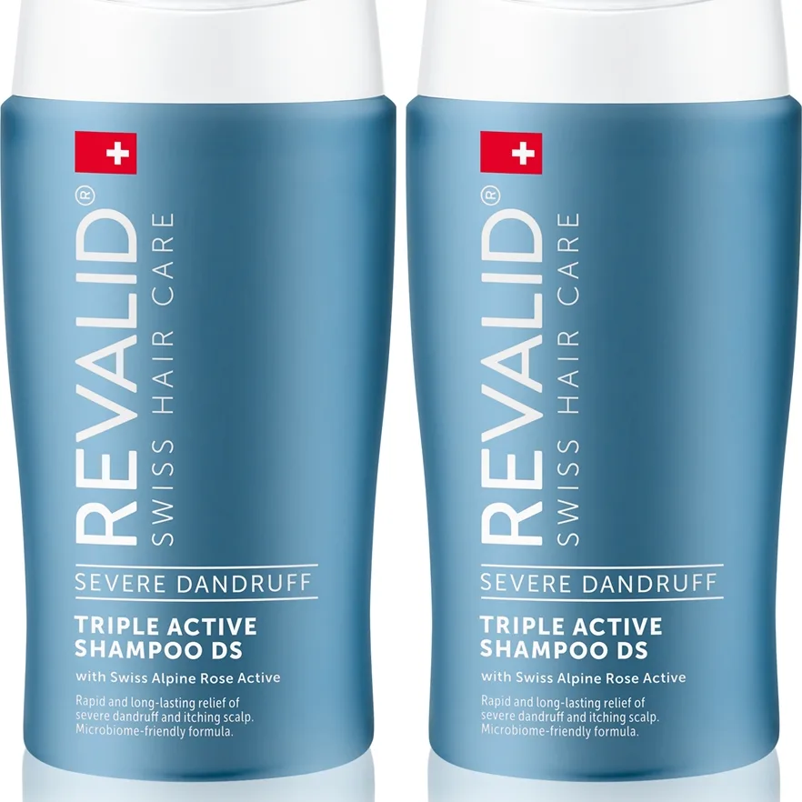 Revalid Triple Active Shampoo DS Duo Pack setti hilsettä vastaan