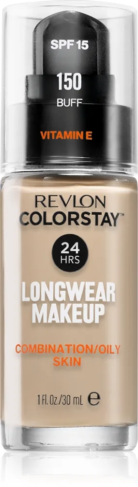 Revlon Cosmetics ColorStay™ SPF 15 Långvarig mattifierande foundation för fet och blandhud Skugga 150 Buff 30 ml