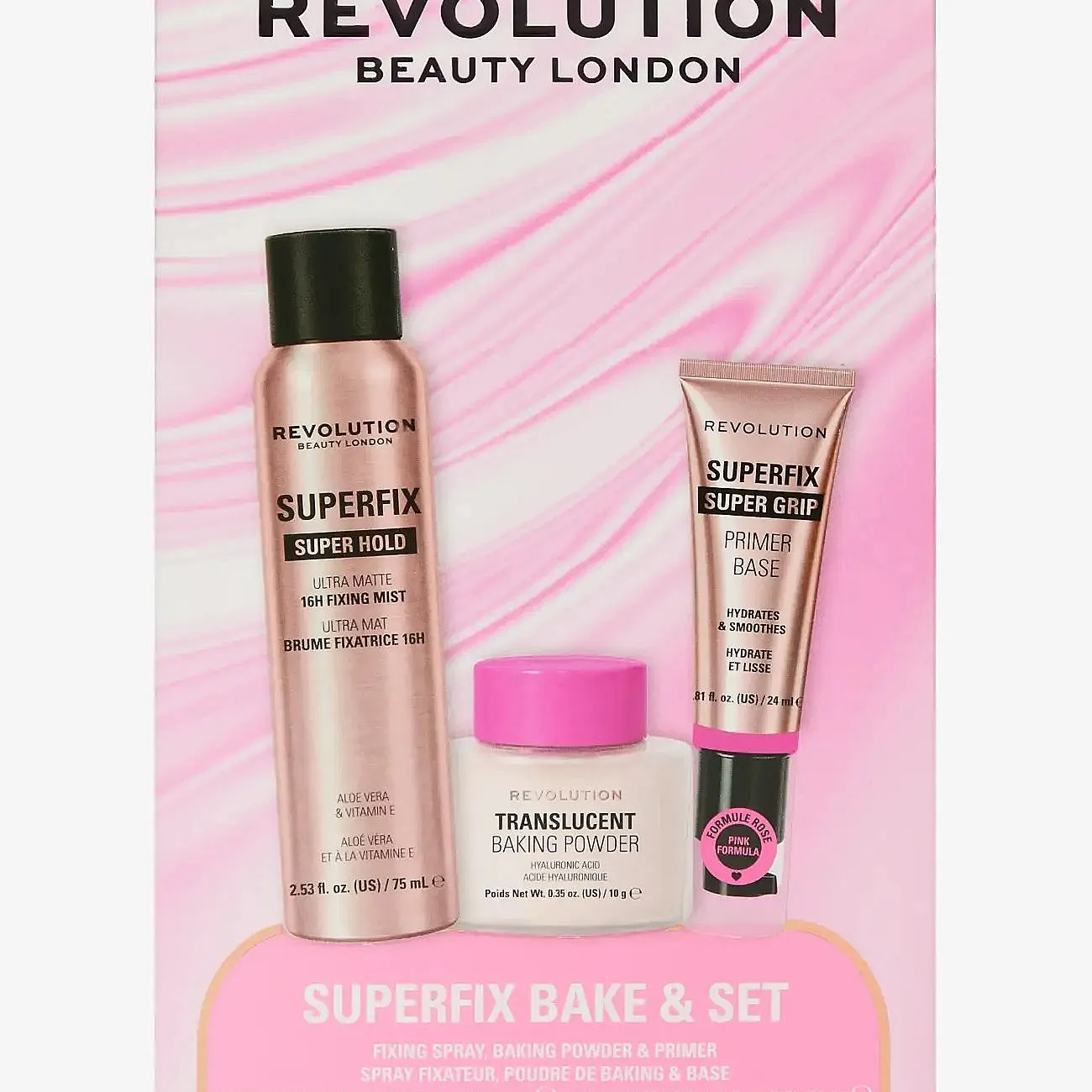 Revolution Superfix Bake Set lahjasetti kasvoille 1 kpl
