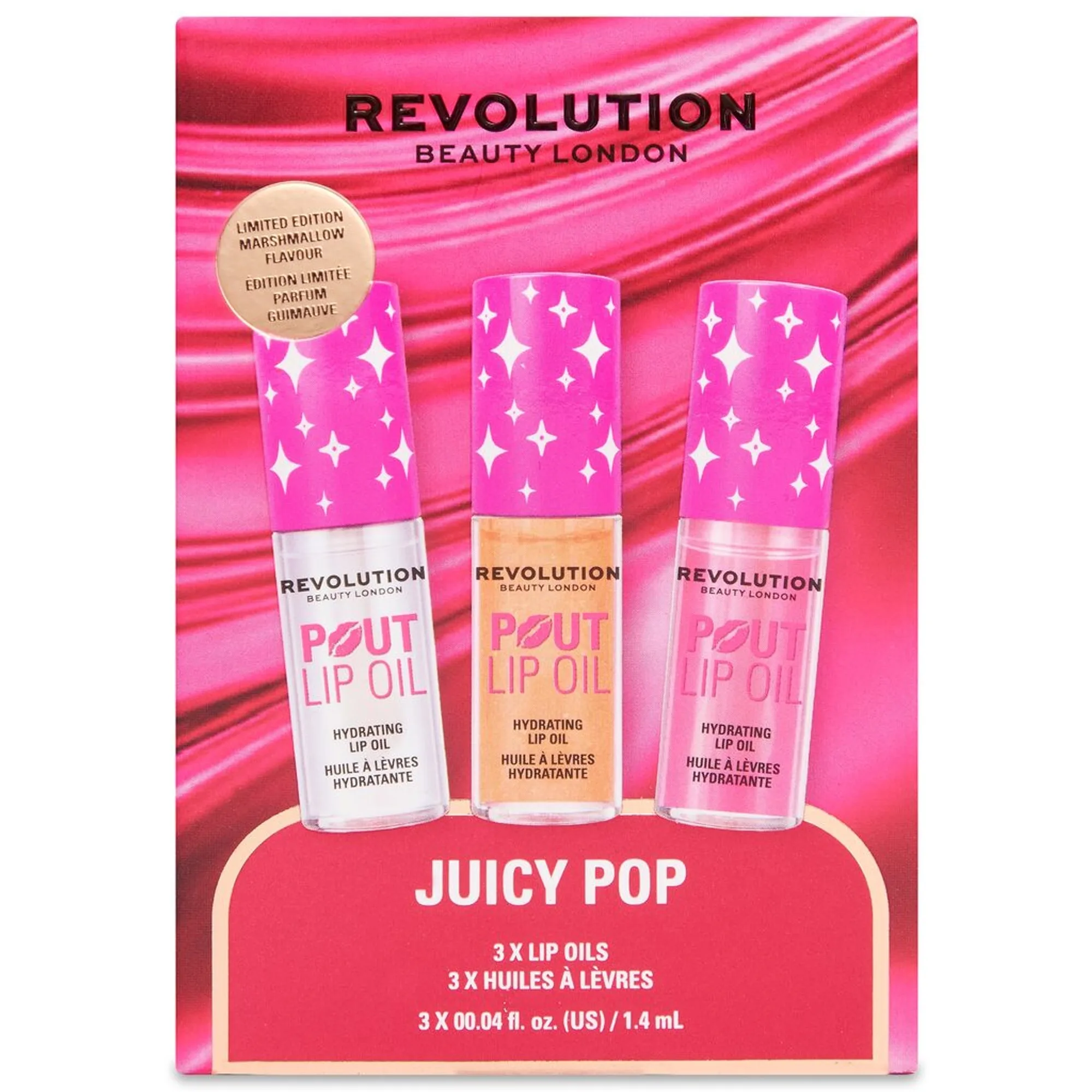 REVOLUTION Juicy Pop Lip Trio Kasvomeikkisetti