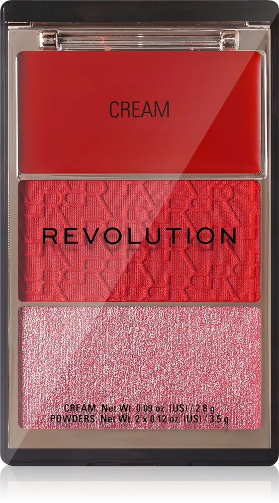 Revolution Blush Icon Palette Rougepalett Skugga Rebellious Red 9.8 g