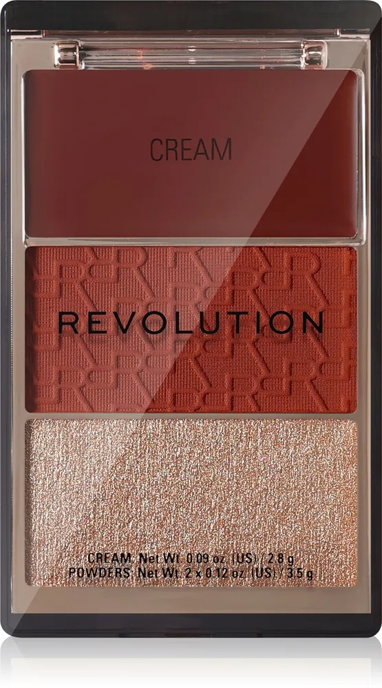 Revolution Blush Icon Palette Rougepalett Skugga Teddy Nude 9.8 g