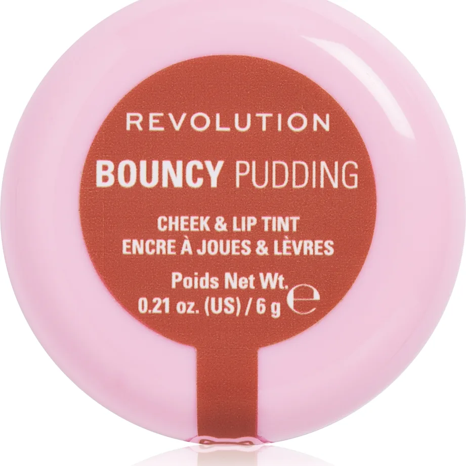 Revolution Bouncy Pudding Lip & Cheek monitoiminen meikkituote huulille ja poskille sävy Peach Veil 6 g