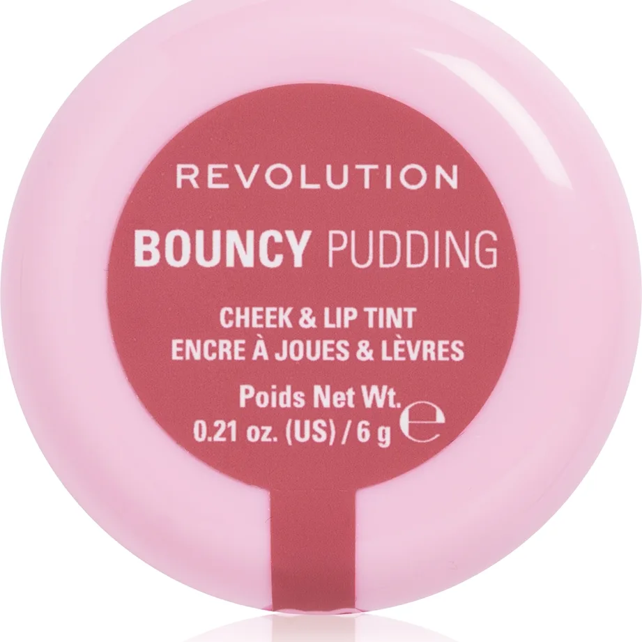 Revolution Bouncy Pudding Lip & Cheek monitoiminen meikkituote huulille ja poskille sävy Rosy Cloud 6 g