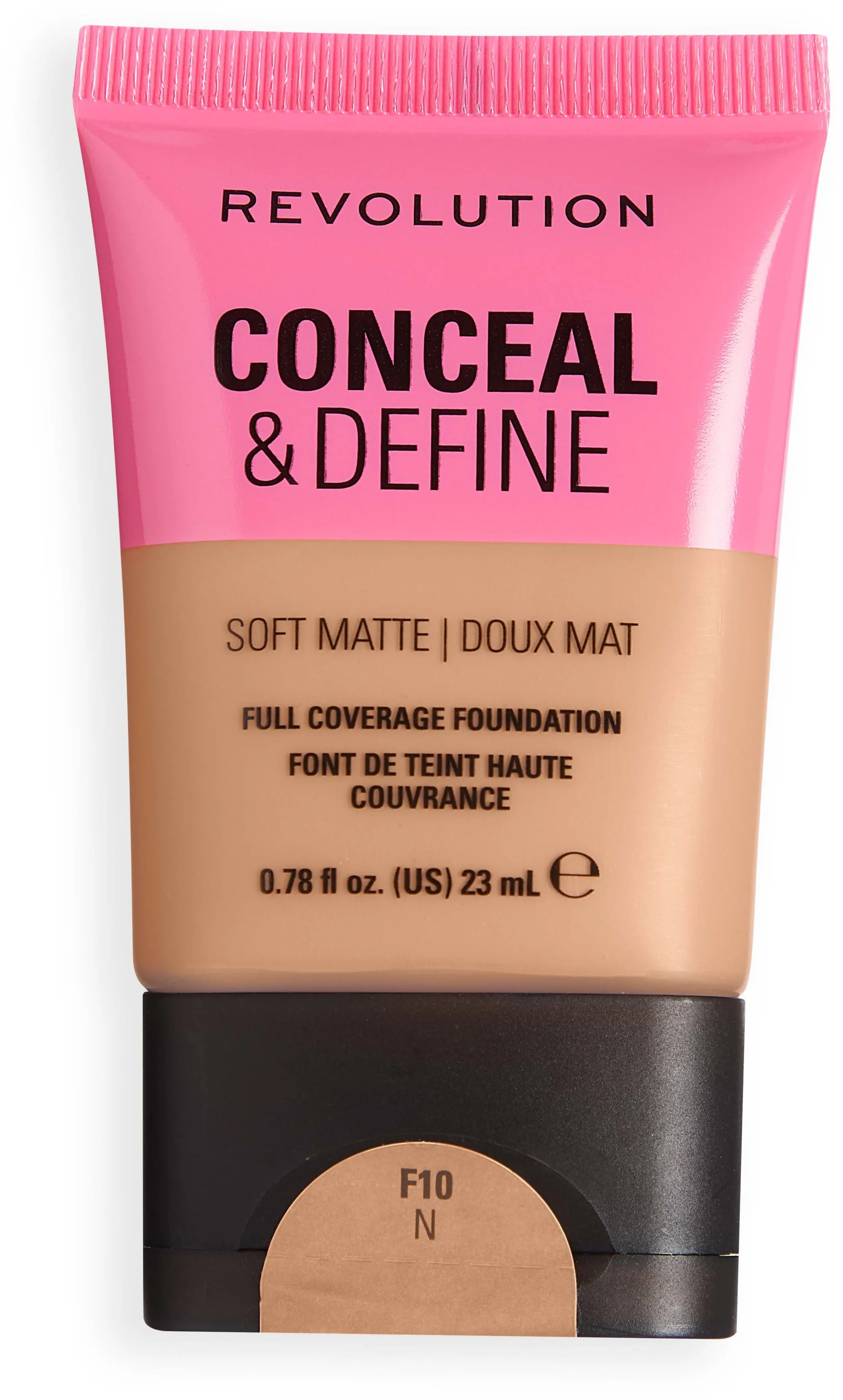 Revolution Beauty London Conceal and Define Soft Matte Tube Foundation F10N