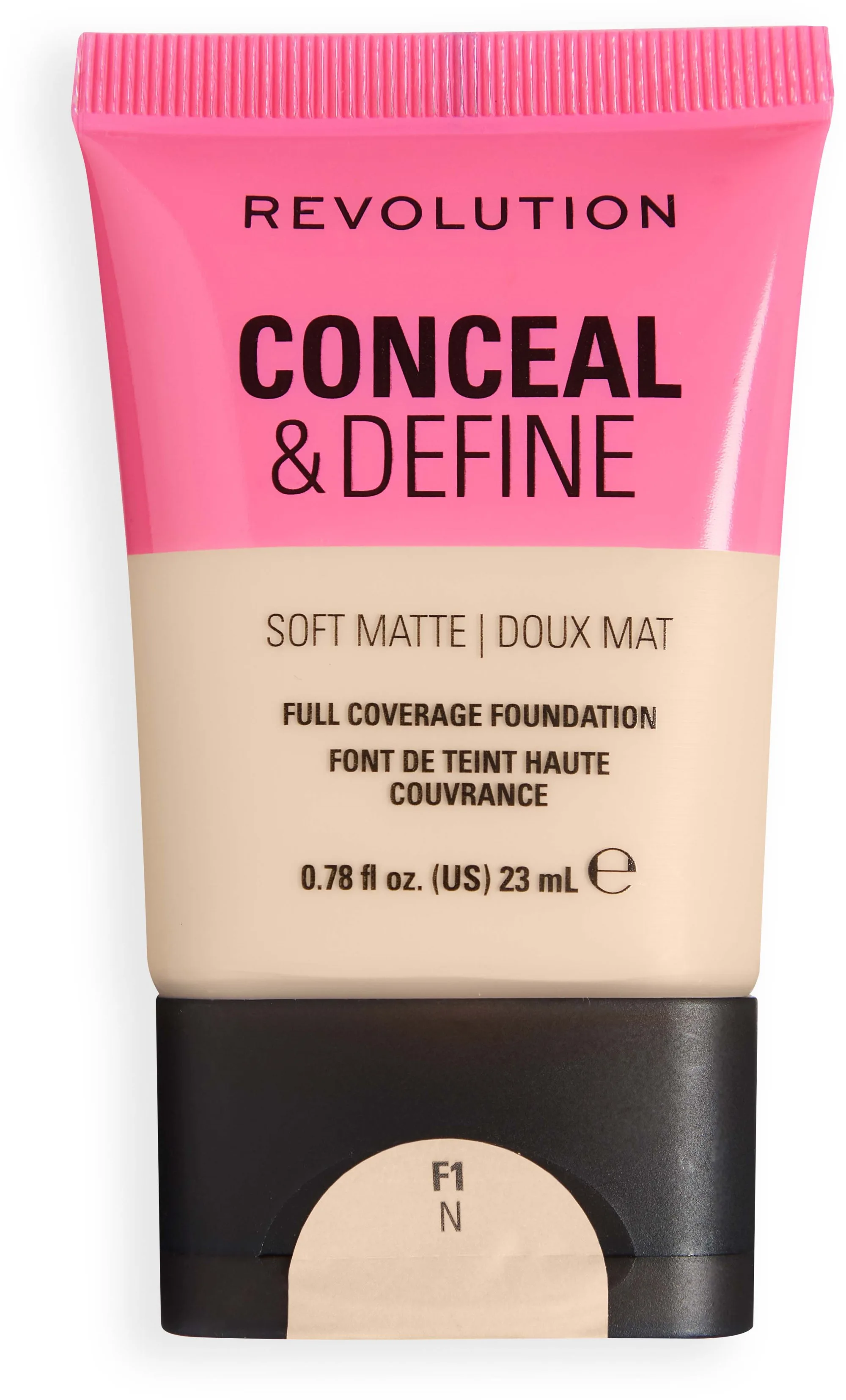 Revolution Beauty London Conceal and Define Soft Matte Tube Foundation F1N