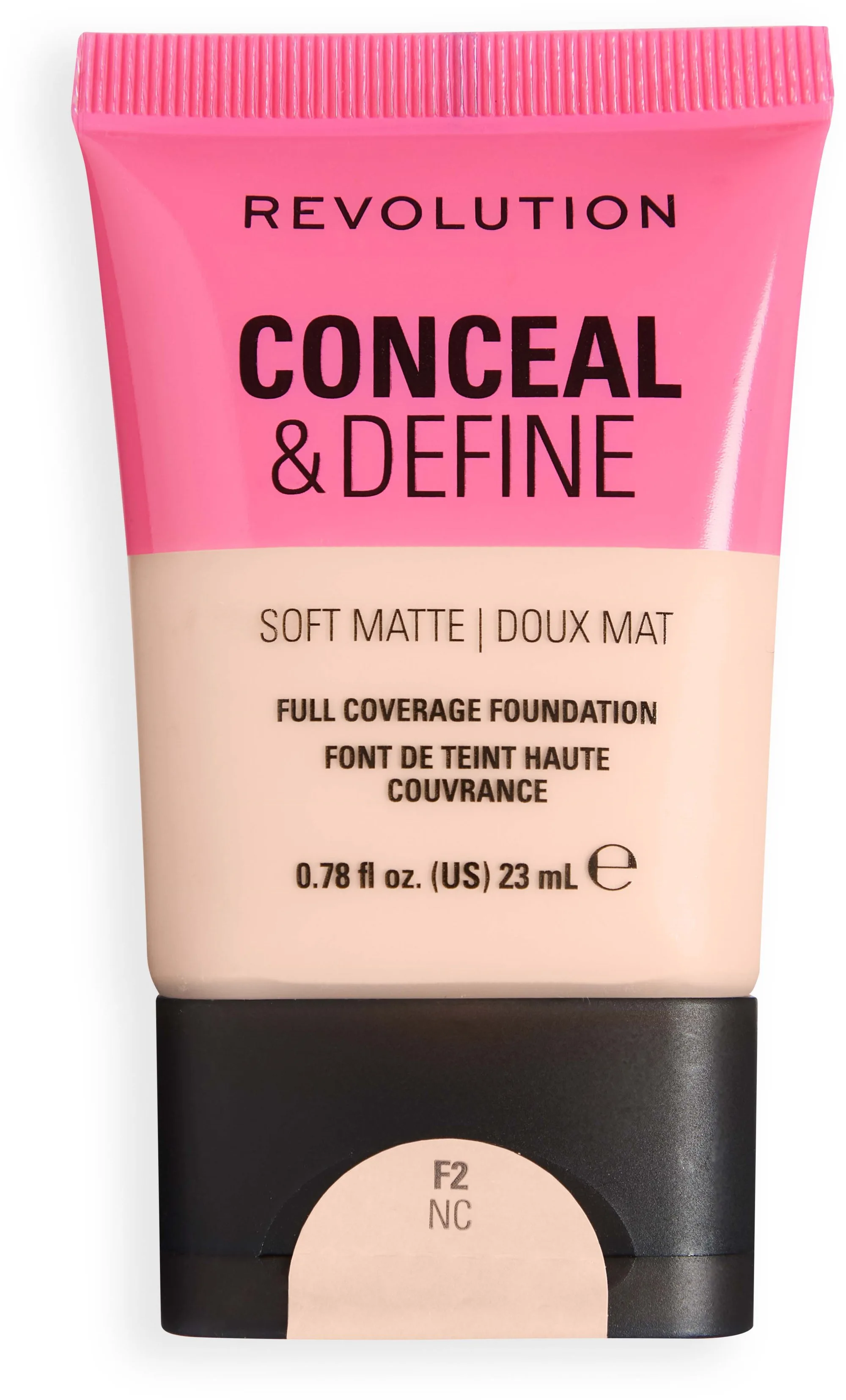 Revolution Beauty London Conceal and Define Soft Matte Tube Foundation F2NC