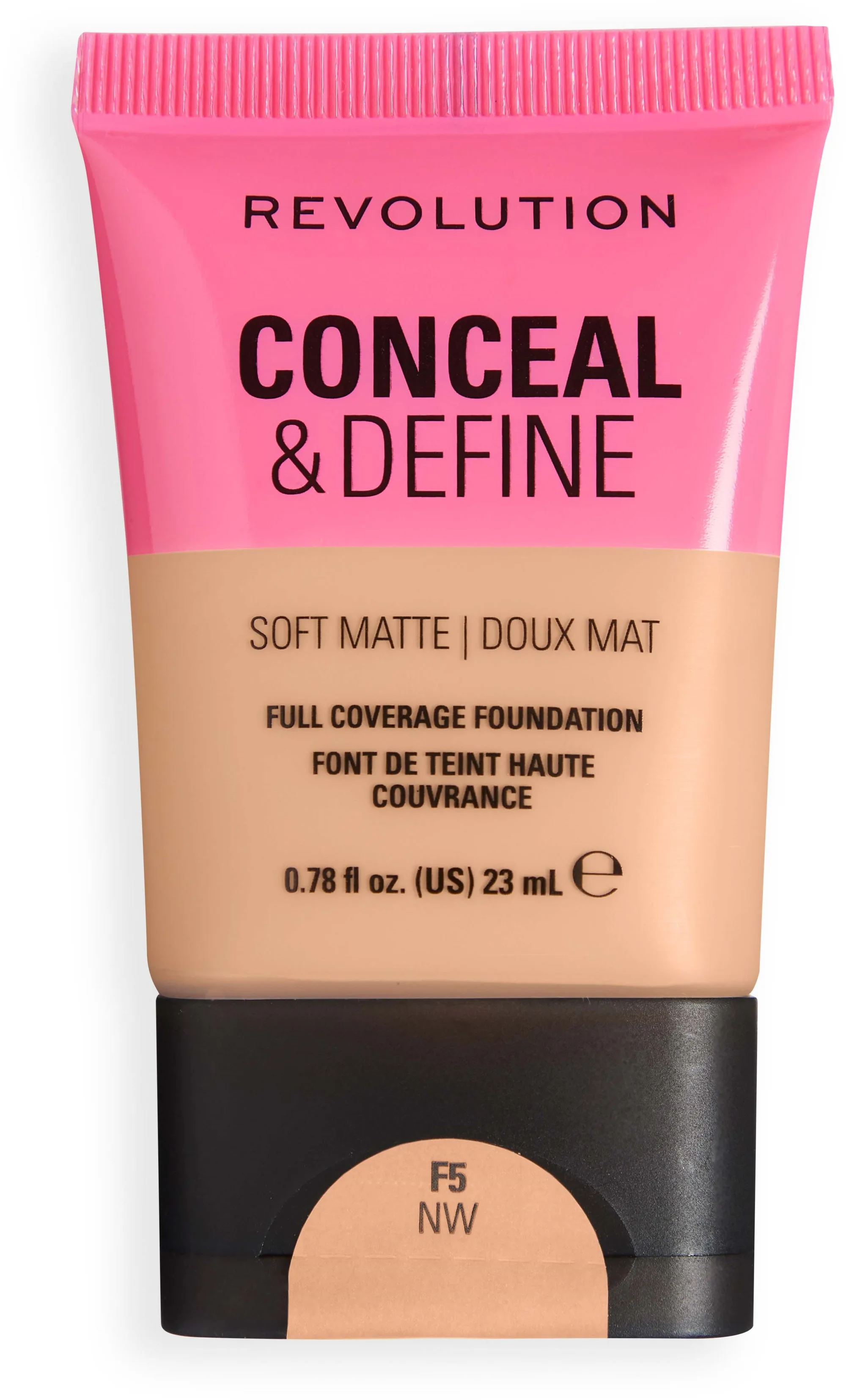 Revolution Beauty London Conceal and Define Soft Matte Tube Foundation F5NW