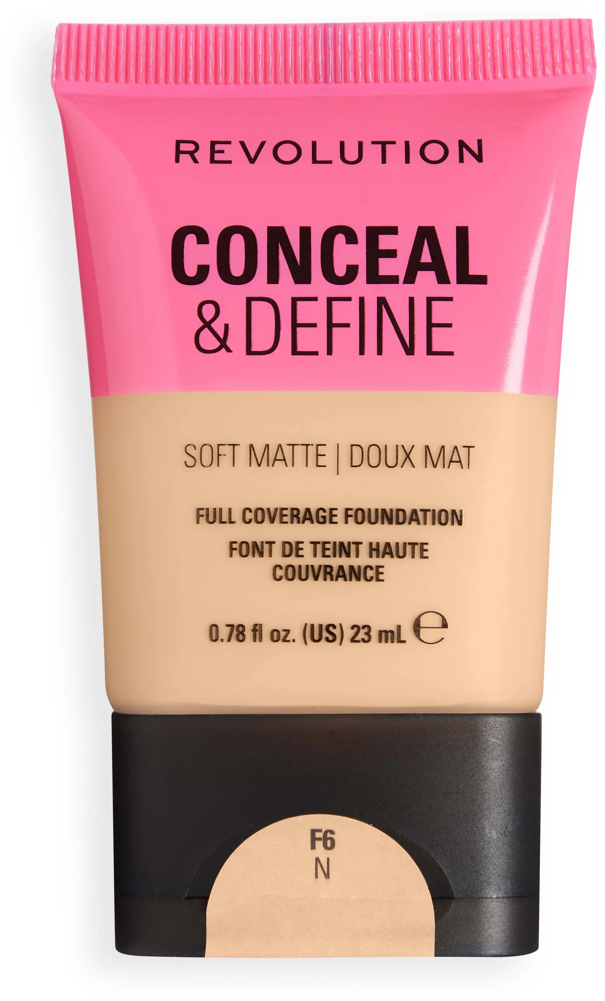 Revolution Beauty London Conceal and Define Soft Matte Tube Foundation F6N
