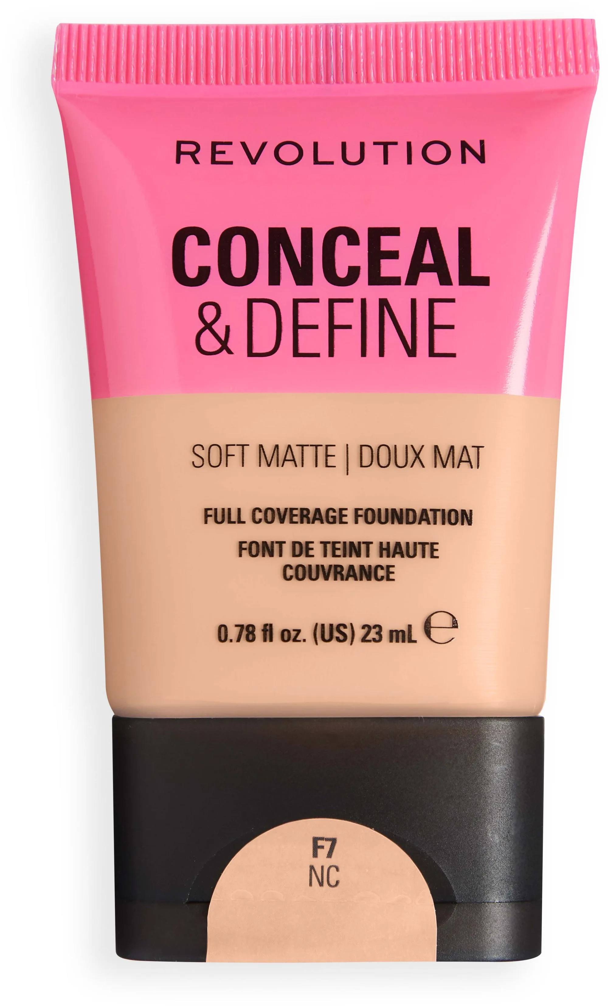Revolution Beauty London Conceal and Define Soft Matte Tube Foundation F7NC