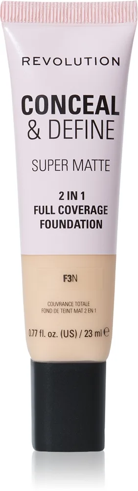 Revolution Conceal & Define Mattifierande foundation Skugga F3N 23 ml