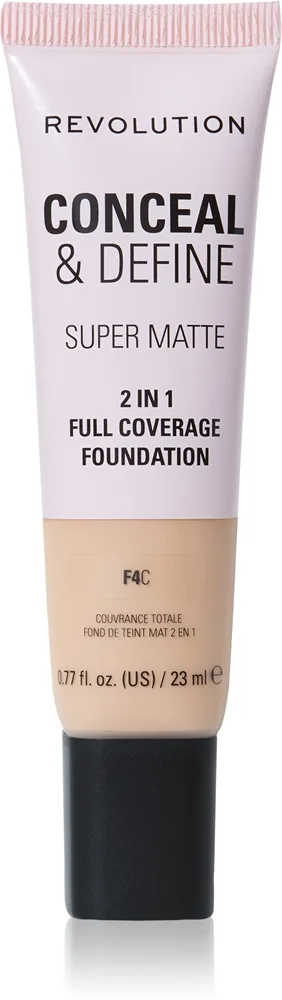Revolution Conceal & Define Mattifierande foundation Skugga F4C 23 ml