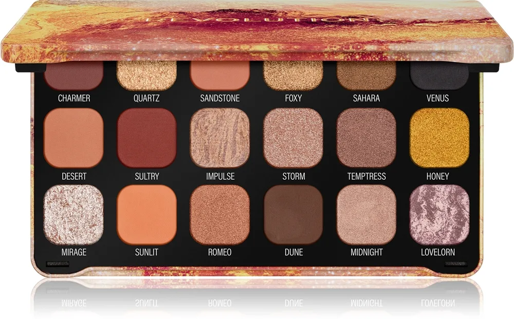 Revolution Forever Flawless Palett för ögonskugga Skugga Bronze Temptation 18x1.1 g