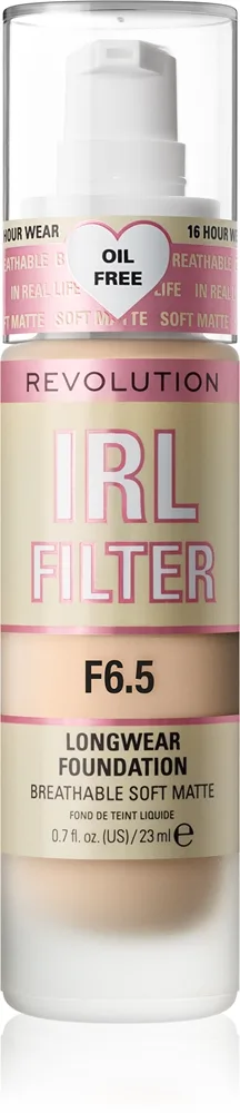Revolution IRL Filter Långvarig mattifierande foundation Skugga F6.5 23 ml