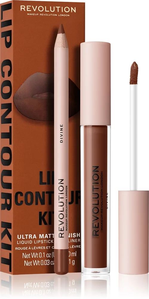 Revolution Lip Contour Kit Læbesæt Skygge D. 2 stk.