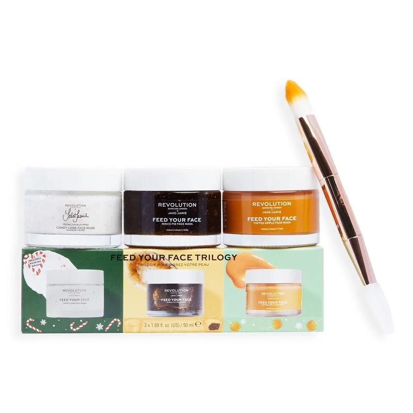 Makeup Revolution Skincare Feed Your Face Trilogy Christmas Pack 3 x 50ml