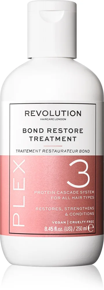 Revolution Haircare Plex No.3 Bond Restore Treatment Intensiv hårbehandling för torrt och skadat hår 250 ml