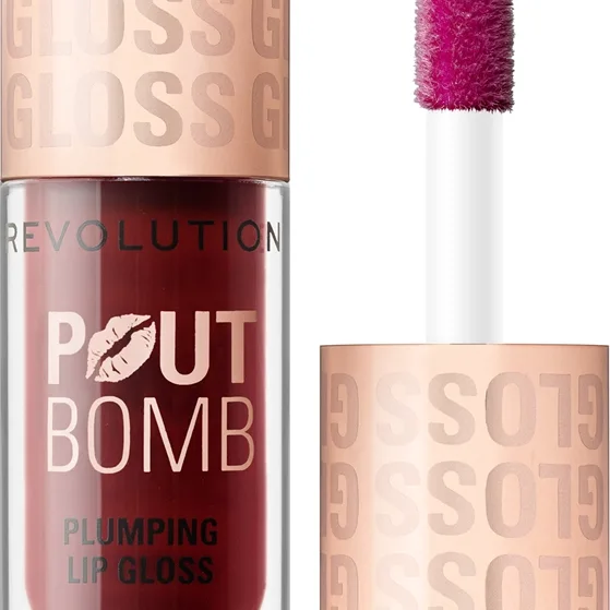 Revolution Pout Bomb Läppglans Med ökande effekt Skugga Jelly Berry Mauve 4.6 ml