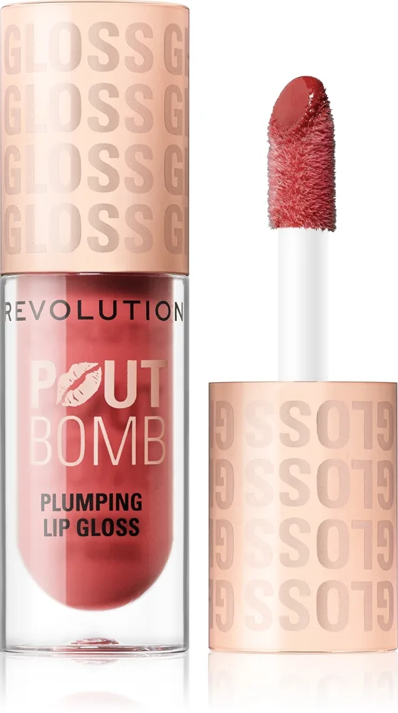 Revolution Pout Bomb Läppglans Med ökande effekt Skugga Melba Warm Peach 4.6 ml