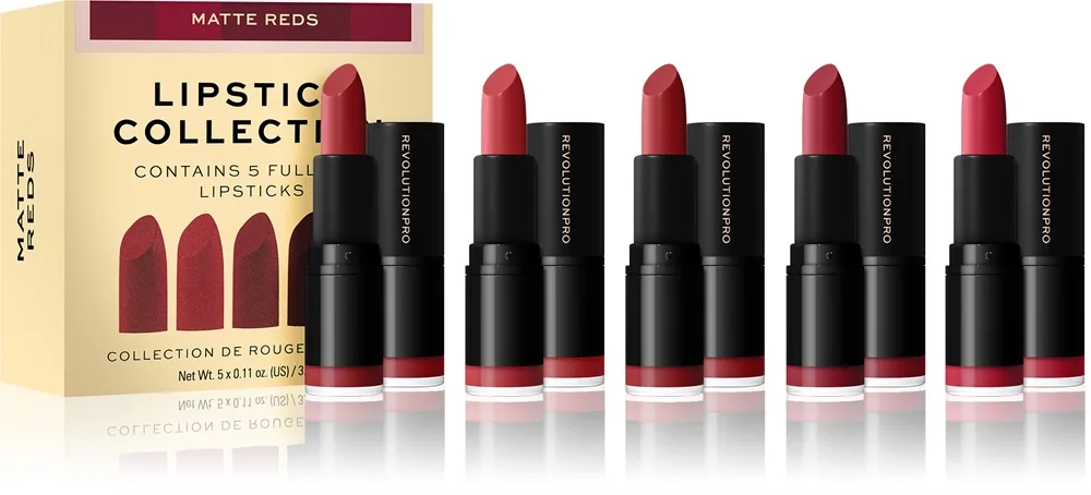 Revolution PRO Lipstick Collection Læbestift sæt Skygge Matte Reds 5 stk.