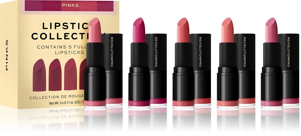 Revolution PRO Lipstick Collection Læbestift sæt Skygge Pinks 5 stk.