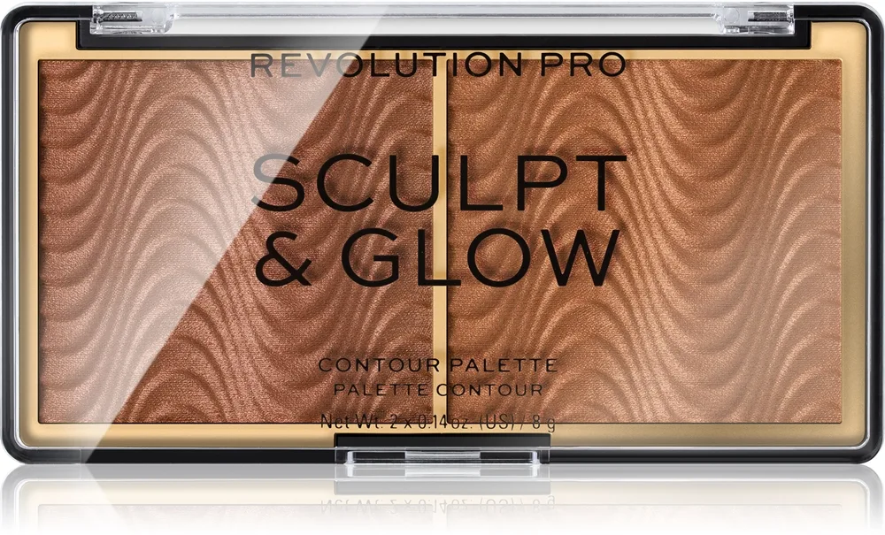 Revolution PRO Sculpt And Glow varjostus- ja korostuspaletti sävy Light-Medium 8 g