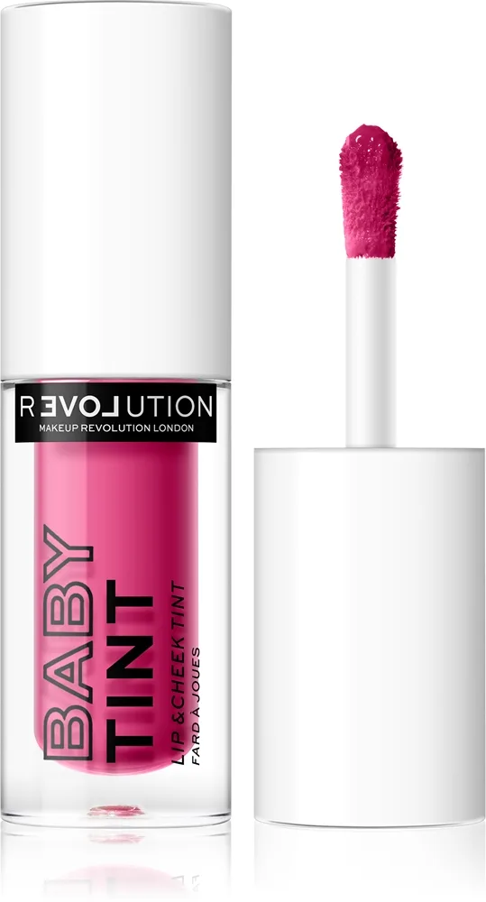 Revolution Relove Baby Tint Flytande puderrouge och läppglans Skugga Fuchsia 1.4 ml