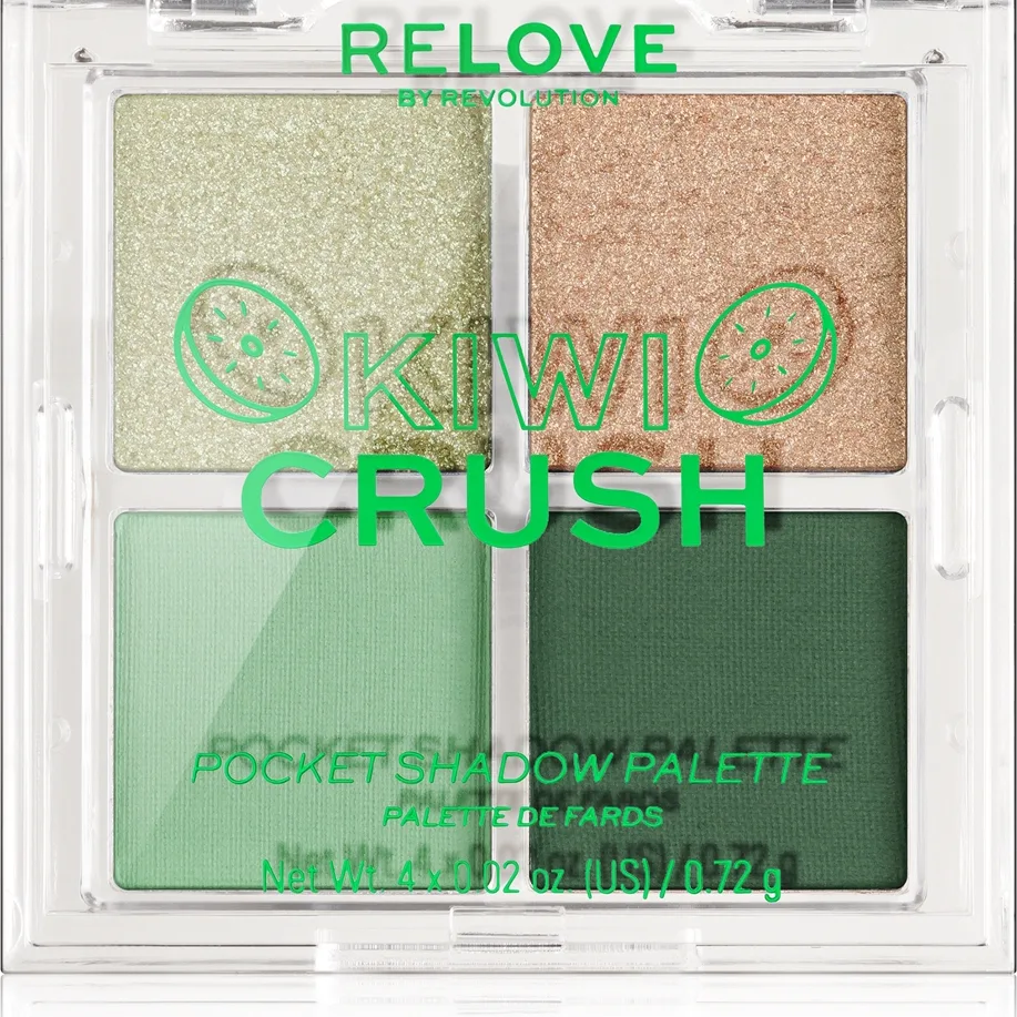 Revolution Relove Pocket Palette luomiväripaletti sävy Kiwi Crush 4x0.72 g