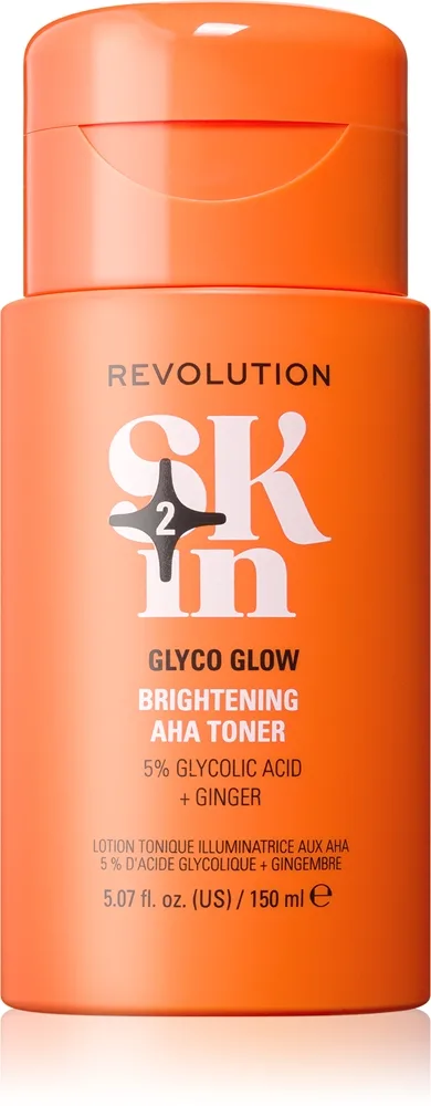 Revolution Skincare Be Bright Glow 5% Glycolic Acid Brightening AHA Toner kirkastava hoitovesi 150 ml