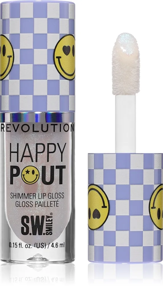 Revolution Happy Pout Shimmer Lip Gloss kimalteleva huulikiilto sävy Stellar Shine 4.6 ml