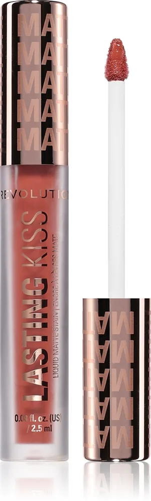 Revolution Lasting Kiss Liquid Matte Stain matt flytande läppstift Skugga Suede Nude 2.5 ml