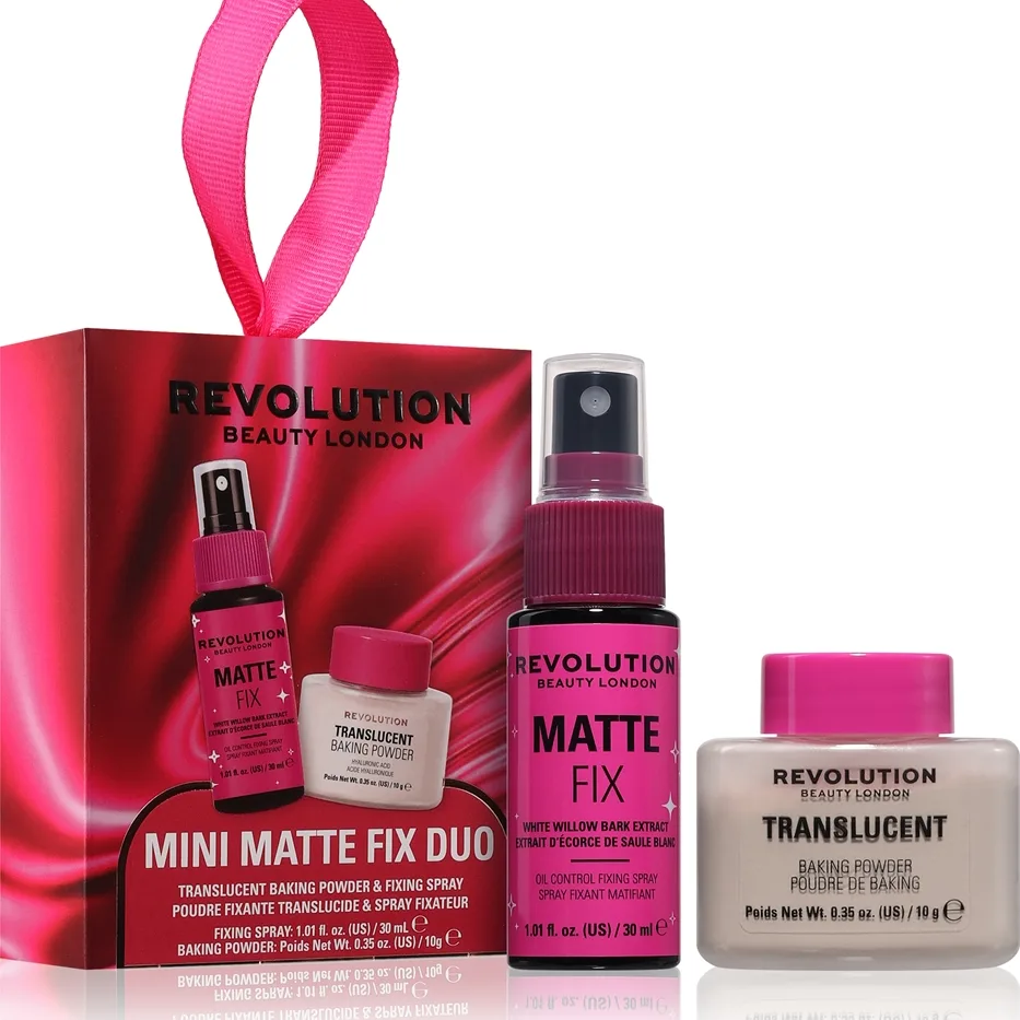 Revolution Mini Matte Fix Duo lahjasetti kasvoille naisille 1 kpl