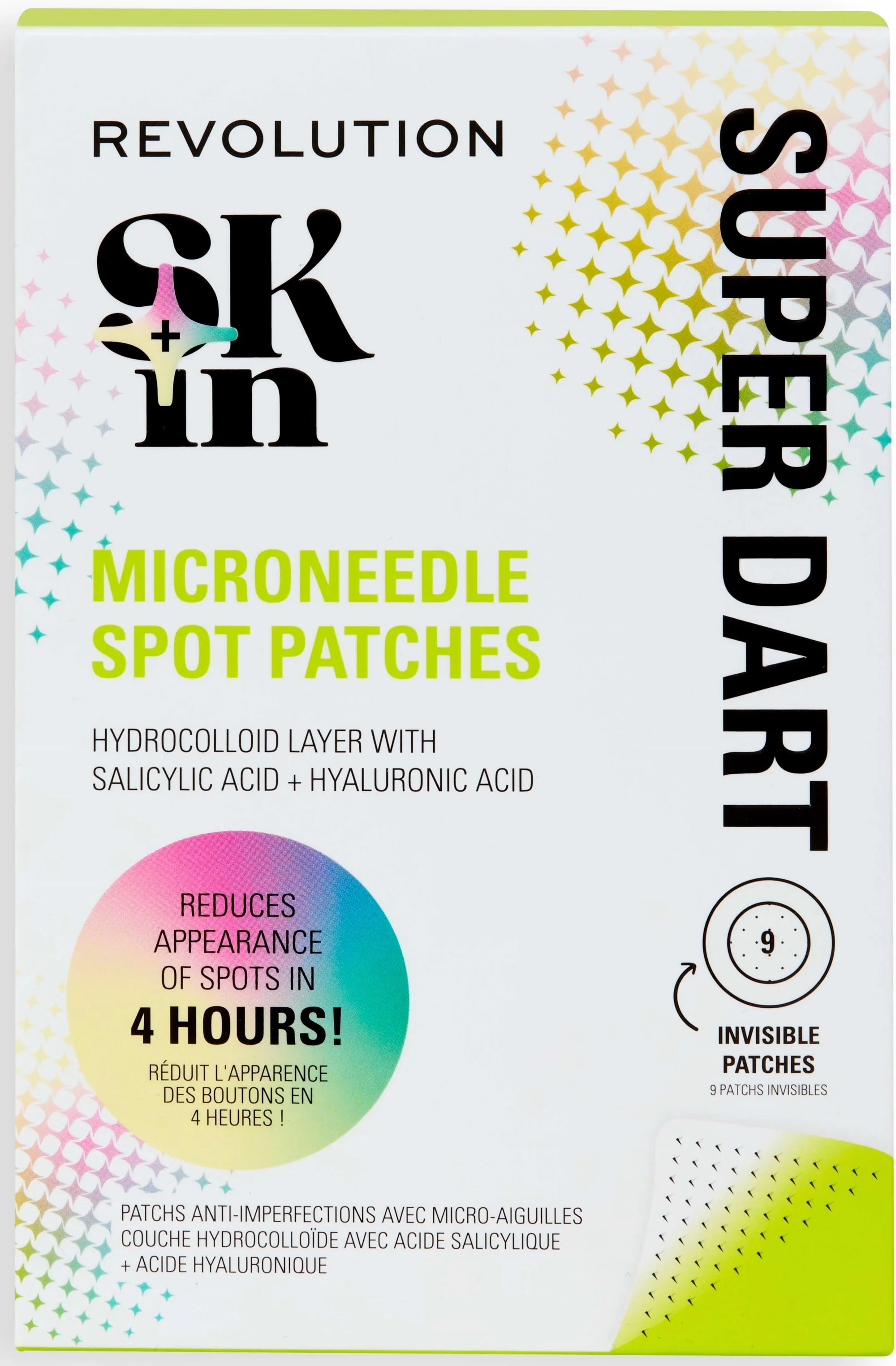Revolution Skin Super Dart Microneedle Salicylic Acid Hydrocolloid Spot Patches Bumseplaster