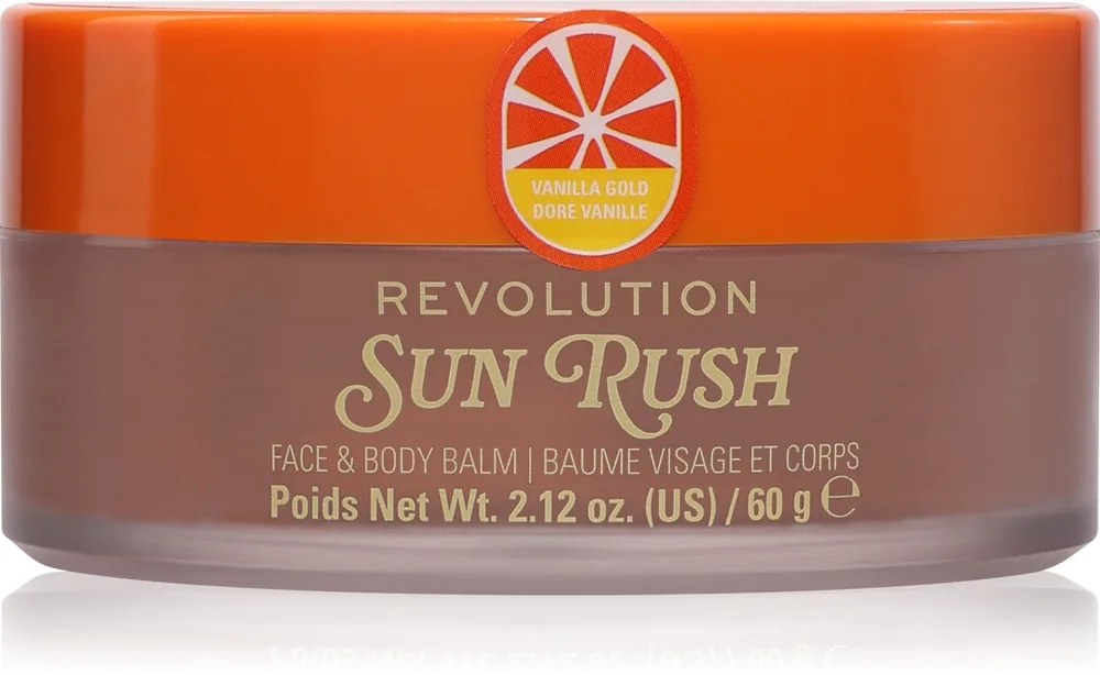 Revolution Sun Rush Face & Body Balm After Sun Balsam mit aufhellender Wirkung Farbton Vanilla Gold 60 g