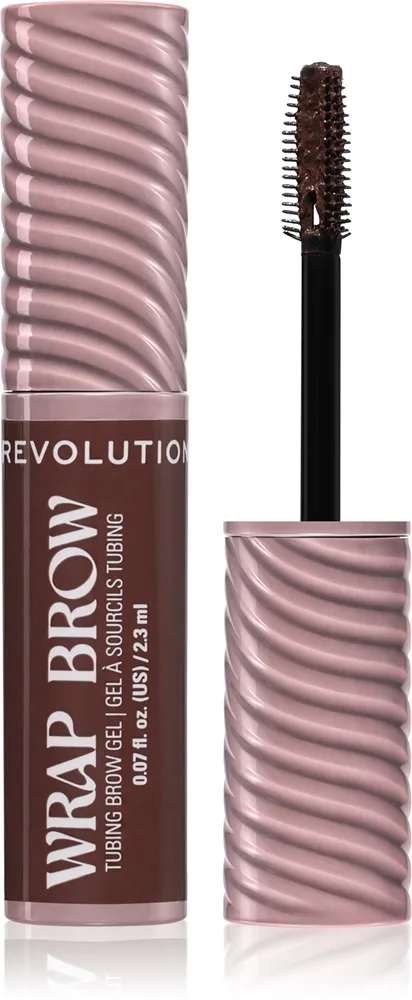 Revolution Wrap Brow Tubing Brow Gel Fixierspray für die Augenbrauen Farbton Dark Brown 2.3 ml