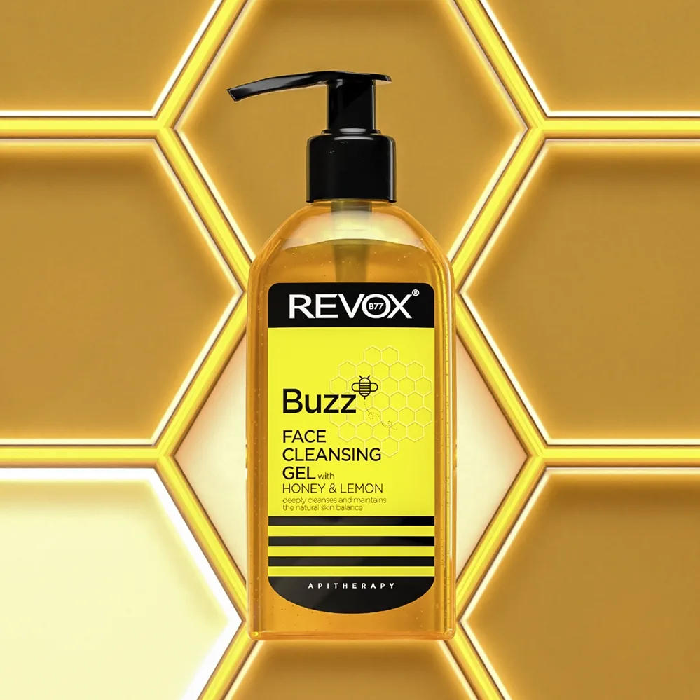 Revox B77 Buzz Face Cleansing Gel Energigivande rengöringsgel för ansikte Lemon & Honey 180 ml