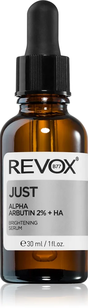 Revox B77 Just Alpha Arbutin 2% + HA Lysnende serum til ansigt og hals 30 ml