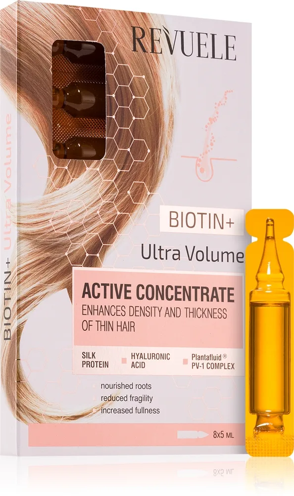Revuele Active Hair Concentrate Biotin+ Ultra Volume ampulli hiusten volyymia lisäävä 8x5 ml