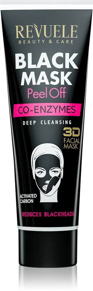 Revuele Black Mask Peel Off Co-Enzymes Peel-Off Mask Mot pormaskar 80 ml