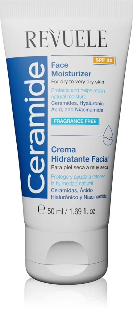Revuele Ceramide Face Moisturizer SPF 25 suojaava päivävoide kuivalle ja erittäin kuivalle iholle SPF 25 50 ml