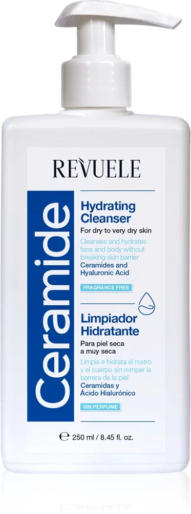 Revuele Ceramide Hydrating Cleanser Rensegel til ansigt og krop til tør og meget tør hud 250 ml