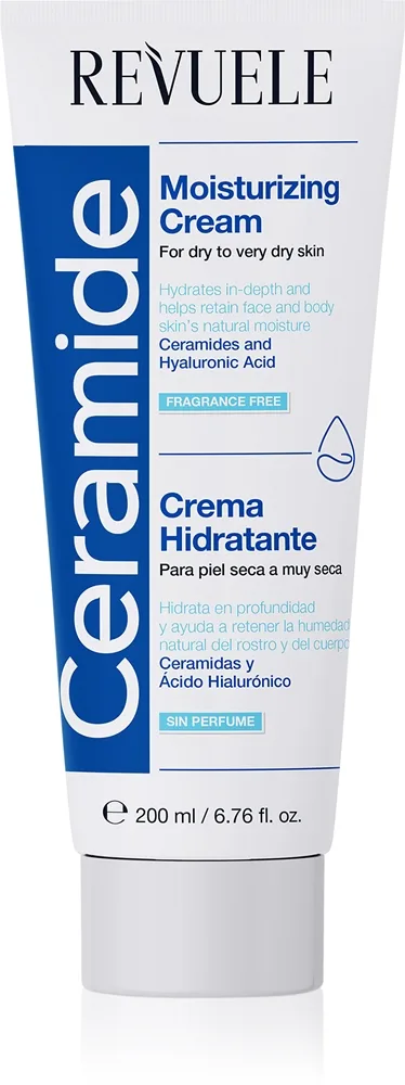 Revuele Ceramide Moisturizing Cream kosteuttava voide vartalolle ja kasvoille kuivalle ja erittäin kuivalle iholle 200 ml