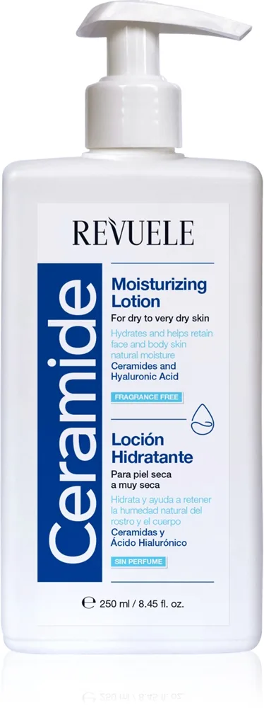 Revuele Ceramide Moisturizing Lotion kosteuttava kasvo- ja vartalomaito kuivalle ja erittäin kuivalle iholle 250 ml