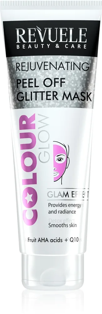 Revuele Colour Glow Rejuvenating Peel off Glitter Mask peel-off-naamio ihon nuorentamiseen 80 ml