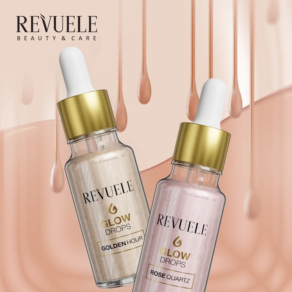 Revuele Glow Drops Rose Quartz Lysnende serum til krop og ansigt 20 ml