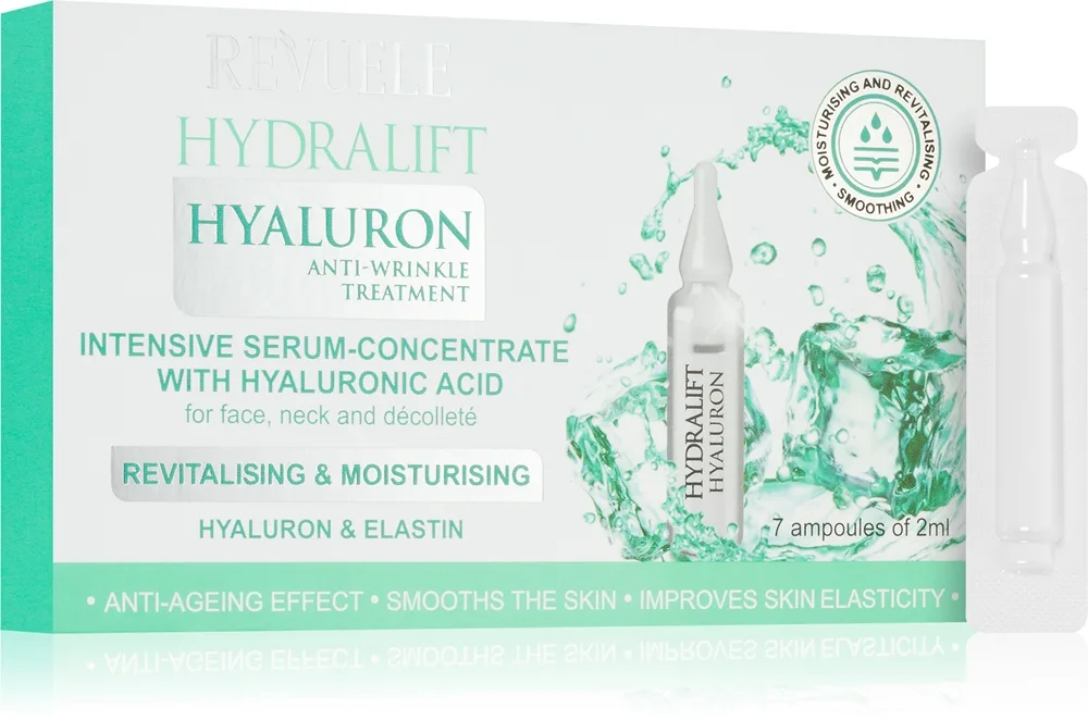 Revuele Hydralift Hyaluron Ampoules Intensive Serum Concentrate Blødgørende intensiv serum til ansigt, hals og bryst 7x2 ml
