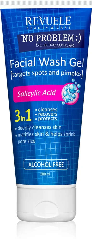 Revuele No Problem Salicylic Acid Mattifierande rengörings-gel med salicylsyra 200 ml