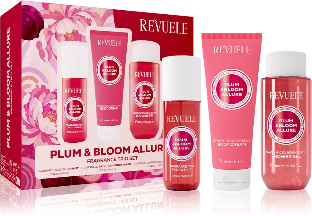Revuele Plum & Bloom Allure Fragrance Trio Set Gavesæt til krop til kvinder