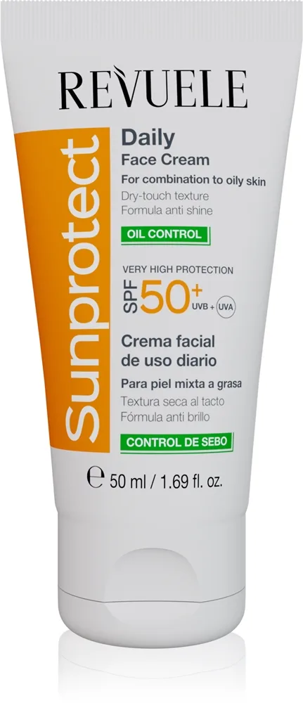 Revuele Sunprotect Oil Control suojaava kasvovoide rasvoittuvalle iholle SPF 50+ 50 ml