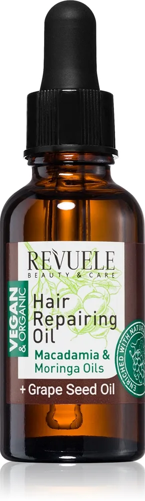 Revuele Vegan & Organic Hair Repairing Oil ravitseva öljy hiusten vahvistamiseksi 30 ml
